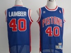 Detroit Pistons #40 Laimbeer Blue Hardwood Classics Swingman Jerseys