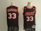 Miami Heat #33 Mourning Black Hardwood Classics Swingman Jerseys