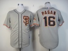 San Francisco Giants #16 Pagan Grey SF Cool Base Jerseys