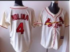 St.louis Cardinals #4 Yadier Molina Cream Cool Base Jerseys