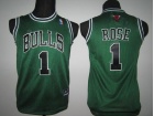 Youth Chicago Bulls #1 Derrick Rose Green Kids Jersey