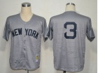 New York Yankees #3 Ruth Grey M&N Jerseys