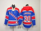 New York Rangers #30 Lundovist Blue Sweaters