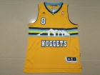 Denver Nuggets #8 Gallinari Yellow Rainbow Hardwood Classics Jersey