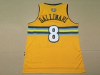 Denver Nuggets #8 Gallinari Yellow Rainbow Hardwood Classics Jersey