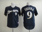 Milwaukee Brewers #9 Segura Blue Cool Base Jerseys