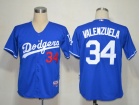 Los Angeles Dodgers #34 Valenzuela Blue Cool Base Jerseys