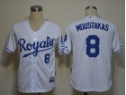 Kansas City Royals #8 Moustakas White Cool Base Jerseys