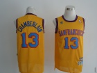 Golden State Warrlors #13 Chamberlain Yellow Throwback Jerseys