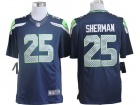 Seattle Seahawks #25 Sherman Blue Nike Limited Jerseys