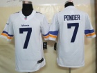 Minnesota Vikings #7 Ponder White Nike Limited New Style Jerseys