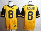 Nike West Virginia Mountaineers #8 Karl Joseph Yellow Elite Jerseys