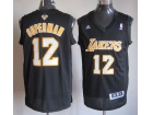 Los Angeles Lakers #12 Superman Black New Material Jerseys