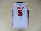 Dream Team #5 Durant White 2012 USA Retro Jerseys