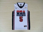 Dream Team #5 Durant White 2012 USA Retro Jerseys