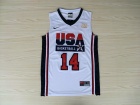 Dream Team #14 Barkley White 2012 USA Retro Jerseys