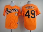 Baltimore Orioles #49 Bundy Orange Alternate Cool Base Jerseys