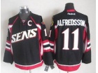 Ottawa Senators #11 Daniel AlfRedsson  Black 2013 New Jerseys