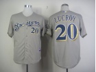 Milwaukee Brewers #20 Lucroy Grey Cool Base Jerseys