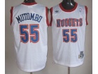 Denver Nuggets #55 Mutombo White Hardwood Classics Swingman Jerseys