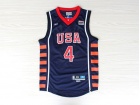 Team Usa #4 Allen Iverson Dark Blue Olympics Jerseys