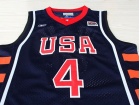 Team Usa #4 Allen Iverson Dark Blue Olympics Jerseys