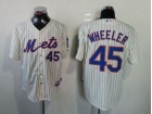 New York Mets #45 Wheeler Cream With Strips Cool Base Jerseys