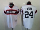 Chicago White Sox #24 Wynn White Throwback Jerseys