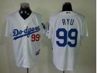 Los Angeles Dodgers #99 Ryu White Cool Base Jerseys