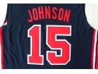 Nike Dream Team #15 Johnson Dark Blue USA Retro Jerseys