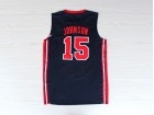 Nike Dream Team #15 Johnson Dark Blue USA Retro Jerseys