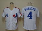 Montreal Expos #4 Delino DeShields White Thorwback Jerseys