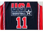 Nike Dream Team #11 Malone Dark Blue USA Retro Jerseys