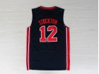 Nike Dream Team #12 Stockton Dark Blue USA Retro Jerseys