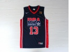 Nike Dream Team #13 Mullin Dark Blue USA Retro Jerseys