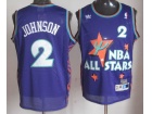 NBA All Star #2 Johnson Purple Hardwood Classic Swingman Jerseys