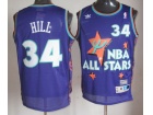 NBA All Star #34 Hill Purple Hardwood Classic Swingman Jerseys