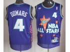 NBA All Star #4 Dumars Purple Hardwood Classic Swingman Jerseys