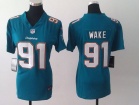 Miami Dolphins #91 Wake Green New Style Nike Women Jerseys