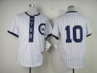 Chicago Cubs #10 Santo White 1909 Turn The Clock Jerseys