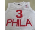 Philadelphia 76ers #3 IVERSON White/Black Swingman Jerseys