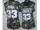 NBA Boston Celtics #33 Larry Bird Camo Fashion Women Swingman Jerseys