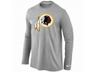 Nike Washington Redskins Logo Long Sleeve T-Shirt Grey