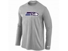 Nike Seattle Seahawks Logo Long Sleeve T-Shirt Grey