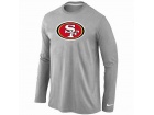 Nike San Francisco 49ers Logo Long Sleeve T-Shirt Grey