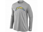 Nike San Diego Charger Logo Long Sleeve T-Shirt Grey