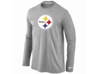 Nike Pittsburgh Steelers Logo Long Sleeve T-Shirt Grey