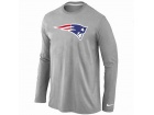 Nike New England Patriots Logo Long Sleeve T-Shirt Grey