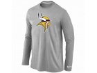 Nike Minnesota Vikings Logo Long Sleeve T-Shirt Grey