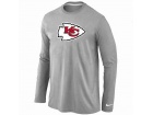 Nike Kansas City Chiefs Logo Long Sleeve T-Shirt Grey